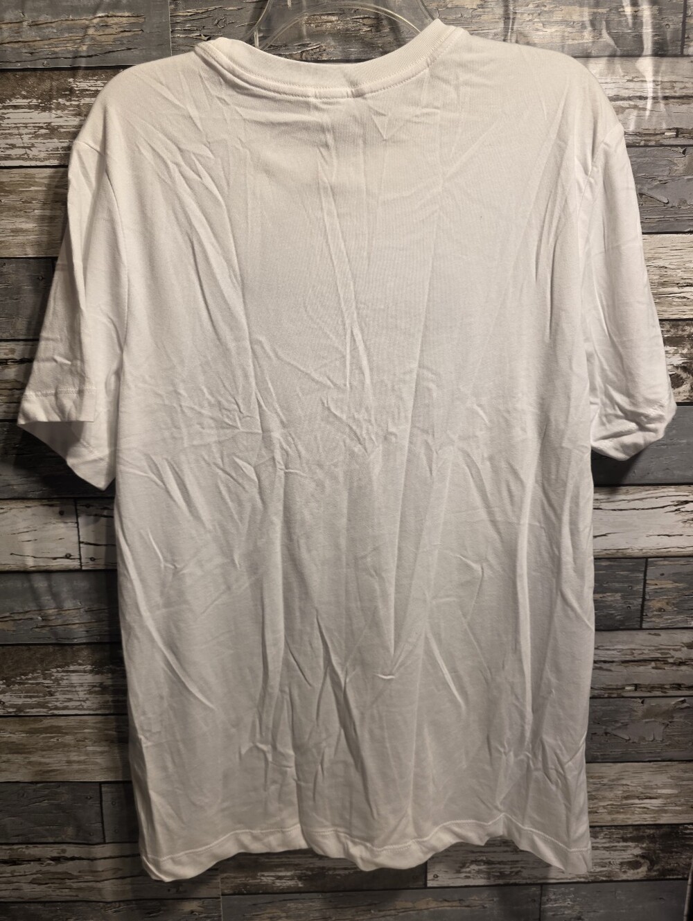 Nike White Short Sleeve Tee with Maroon and Black Swoosh - Picture 3 of 3